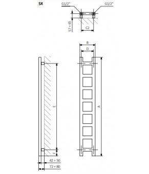 Полотенцесушитель Terma Easy 640x200 мм WGEAS064020