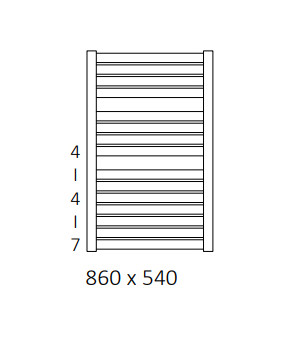 Полотенцесушитель Terma Mantis 860x540 мм WGMAT086054