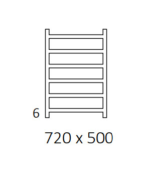 Полотенцесушитель Terma Simple 720x500 мм WGSIM072050