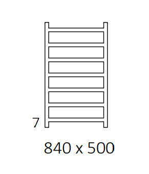 Полотенцесушитель Terma Simple 840x500 мм WGSIM084050