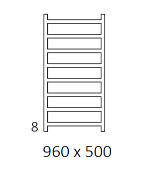 Полотенцесушитель Terma Simple 960x500 мм WGSIM096050