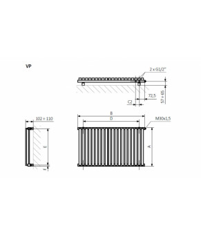 Полотенцесушитель Terma Nemo 530x375 мм WGNEM053037