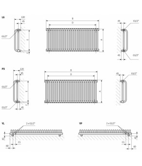 Полотенцесушитель Terma Delfin 440x820 мм WGDLF044082