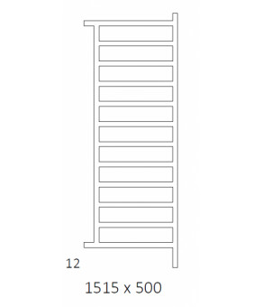 Полотенцесушитель Terma Simple DW 1515x500 мм WGSDW151050