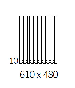 Полотенцесушитель Terma Triga 610x480 мм WGTRG061048