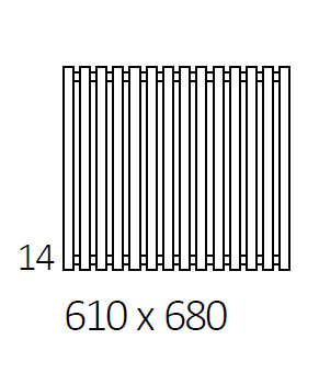 Полотенцесушитель Terma Triga 610x680 мм WGTRG061068