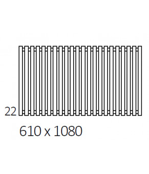Полотенцесушитель Terma Triga 610x1080 мм WGTRG061108