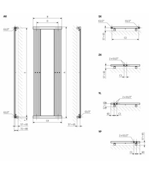 Полотенцесушитель Terma Intra М 1700x540 мм WGINT170054
