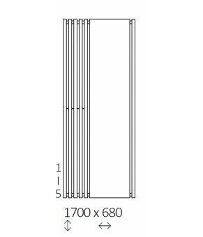 Полотенцесушитель Terma Triga M 1700x680 мм WGTRL170068