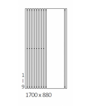 Полотенцесушитель Terma Triga M 1700x880 мм WGTRL170088
