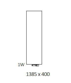 Полотенцесушитель Terma Case 1385x400 мм WGCAS138040