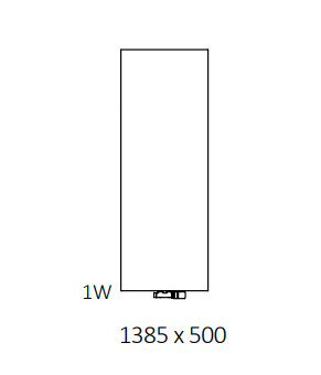 Полотенцесушитель Terma Case 1385x500 мм WGCAS138050