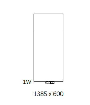 Полотенцесушитель Terma Case 1385x600 мм WGCAS138060