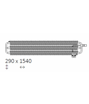 Полотенцесушитель Terma Ribbon HWS 290x1540 мм WGHWS029154