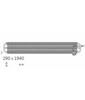 Полотенцесушитель Terma Ribbon HWS 290x1940 мм WGHWS029194