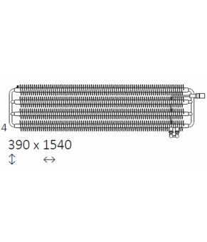 Полотенцесушитель Terma Ribbon HWS 390x1540 мм WGHWS039154