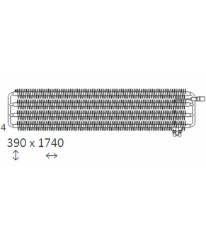 Полотенцесушитель Terma Ribbon HWS 390x1740 мм WGHWS039174