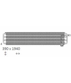 Полотенцесушитель Terma Ribbon HWS 390x1940 мм WGHWS039194