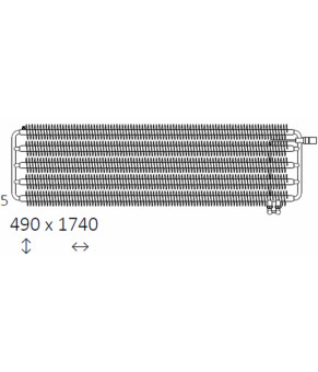Полотенцесушитель Terma Ribbon HWS 490x1740 мм WGHWS049174
