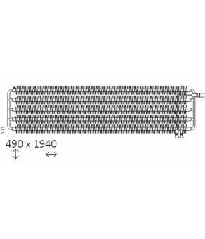 Полотенцесушитель Terma Ribbon HWS 490x1940 мм WGHWS049194