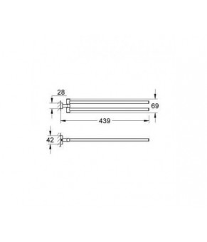 Держатель для полотенец Grohe EX Essentials Cube 40624001