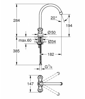 Смеситель Grohe EX Costa L 31831001