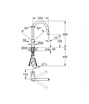 Смеситель Grohe EX Minta 30348001