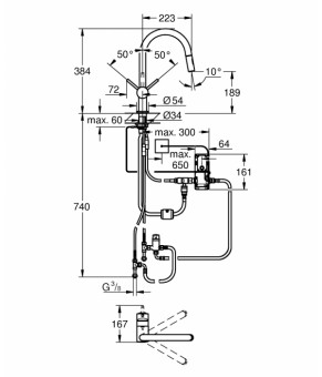 Смеситель Grohe EX Minta Touch 31358002
