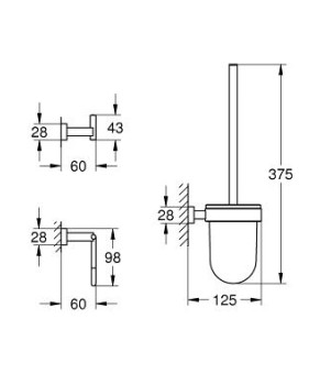 Набор аксессуаров Grohe EX Essentials Cube 40757001