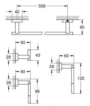 Набор аксессуаров Grohe EX Essentials Cube 40778001