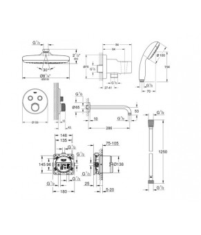 Душевая система Grohe EX SmartControl 34614SC0