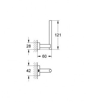 Держатель для туалетной бумаги Grohe EX Essentials Cube 40623001