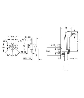 Набор для гигиенического душа Grohe EX BauClassic 2904800S