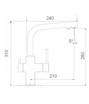 Смеситель Globus Lux Lazer GLLR-0444-8-STSTEEL