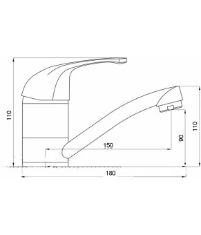 Смеситель Globus Lux Queensland GLQU-0103M