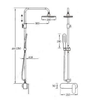 Душевая система Globus Lux Prizma DS0011