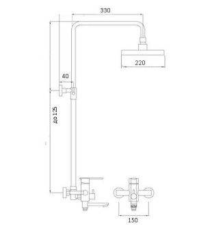 Душевая система Globus Lux DS0026