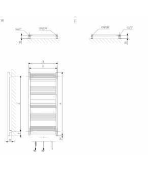 Полотенцесушитель Terma Fiona SPLIT 1 660x630 мм WZFIE066063