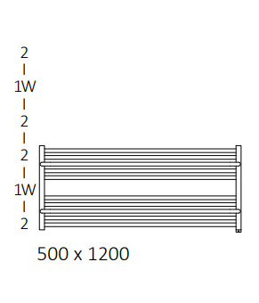 Полотенцесушитель Terma Lima SPLIT 1 500x1200 мм WZLIE050120