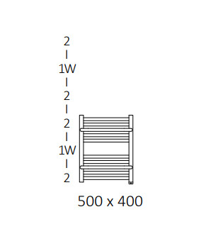 Полотенцесушитель Terma Lima SPLIT 1 500x400 мм WZLIE050040