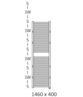 Полотенцесушитель Terma Lima SPLIT 1 1460x400 мм WZLIE146040