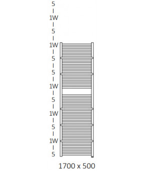 Полотенцесушитель Terma Lima SPLIT 1 1700x500 мм WZLIE170050