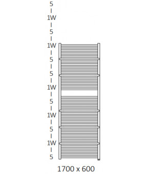 Полотенцесушитель Terma Lima SPLIT 1 1700x600 мм WZLIE170060