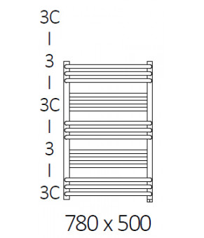 Полотенцесушитель Terma Pola SPLIT 1 780x500 мм WZPAN078050