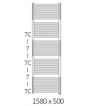 Полотенцесушитель Terma Pola SPLIT 1 1580x500 мм WZPAN158050