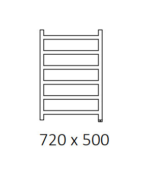 Полотенцесушитель Terma Simple SPLIT 1 720x500 мм WZSIE072050