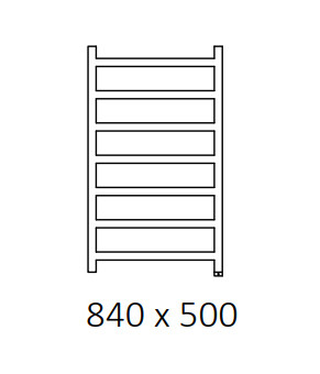 Полотенцесушитель Terma Simple SPLIT 1 840x500 мм WZSIE084050