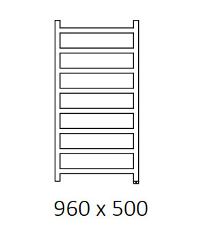 Полотенцесушитель Terma Simple SPLIT 1 960x500 мм WZSIE096050