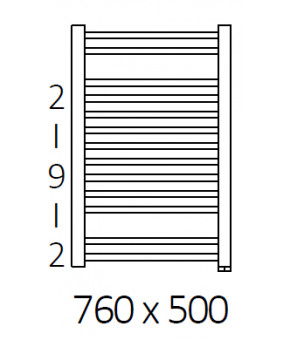 Полотенцесушитель Terma Bone SPLIT 1 760x500 мм WZBNN076050