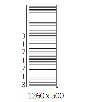 Полотенцесушитель Terma Bone SPLIT 1 1260x500 мм WZBNN126050